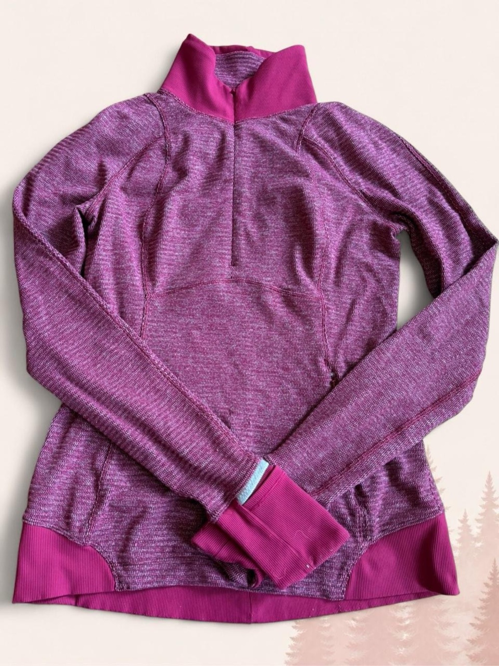 Lululemon Half Zip Pullover – Size 6 – Pink Heathered